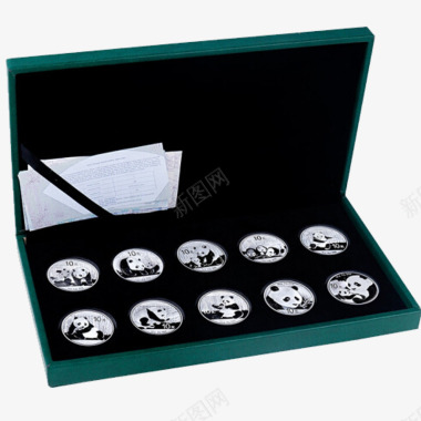 上海集藏20102019年熊猫银币纪念币10枚组合图标