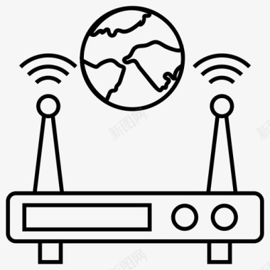 热点风向标wifi路由器热点wifi调制解调器图标