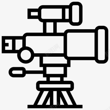 望远镜望远镜科学144直线图标