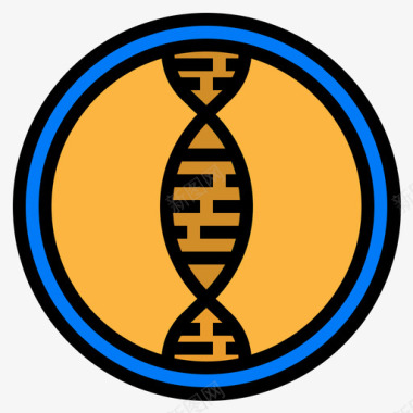 颜色颜料Dna胆固醇1线性颜色图标