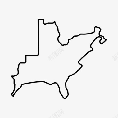 美国东部地图北美图标
