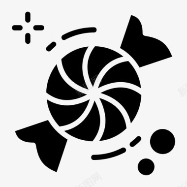 新年礼盒包装糖果甜食太妃糖图标