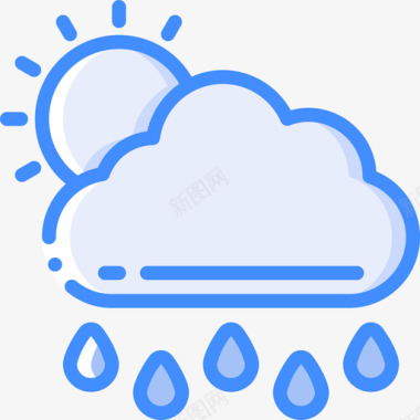 林春天雨春天159蓝色图标