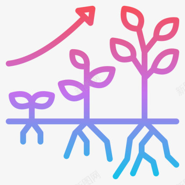 环境生态生长植物生态环境9梯度图标