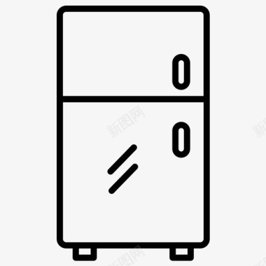 冰箱电子产品电子产品加粗线条集533图标