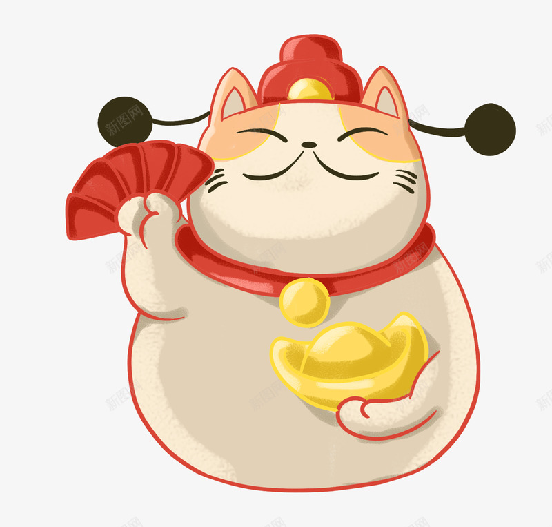 猫金招财猫漂浮物png免抠素材_88icon https://88icon.com 猫金招 财猫 漂浮物