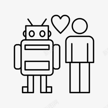 机器人爱男人时尚机器人机器图标
