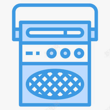 收音机复古装置2蓝色图标