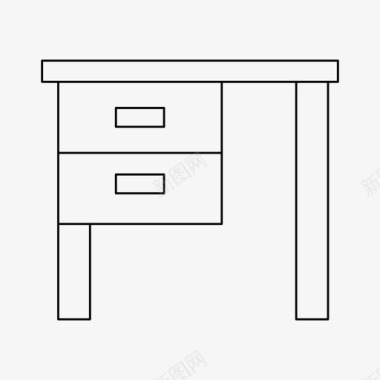 古代书桌图片书桌装饰家具图标