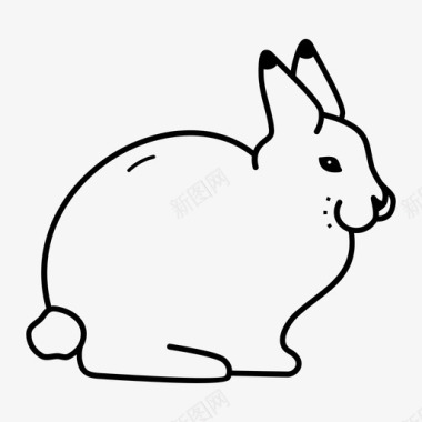 极地动物兔子北极兔图标