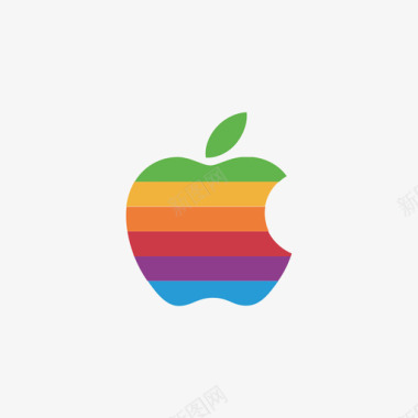 创意彩色logo苹果logo彩色图标