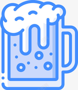 雪花啤酒标志啤酒圣帕特里克第51天蓝色图标