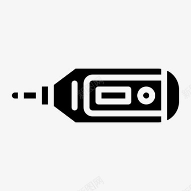 温度健康海报温度计健康与卫生2字形图标