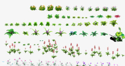 超高清卡通Q版写实植物类0树木PSD修图资源Q版植素材