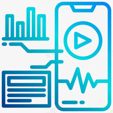 大数据数据数据分析26线性梯度图标