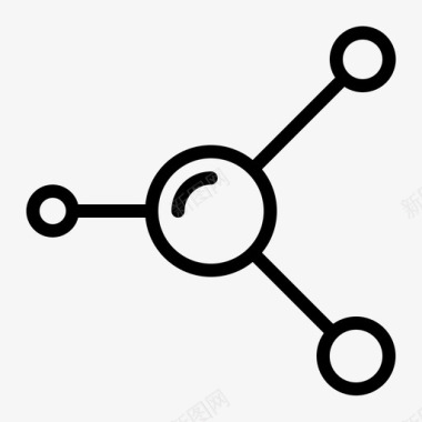 链式分子分子原子化学图标