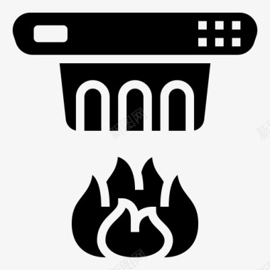 烟雾探测器核元素字形图标