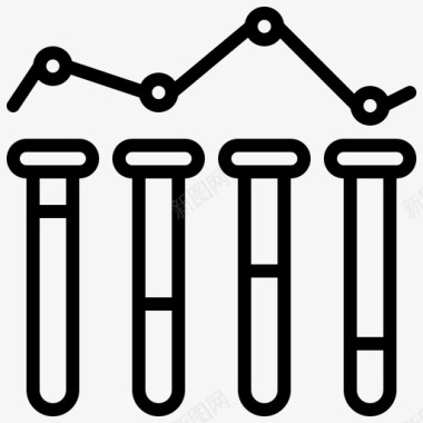 美元数据分析分析数据分析23线性图标