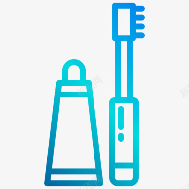 牙刷座牙刷移动5线性梯度图标