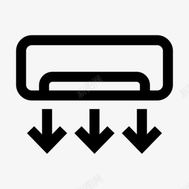 空调除臭剂冷风空调图标