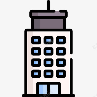 科技线建筑建筑城市28号楼线颜色图标