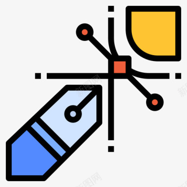 钢笔类素材钢笔工具创作过程102线颜色图标