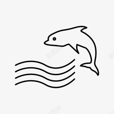 游泳海豚海豚馆梦想图标