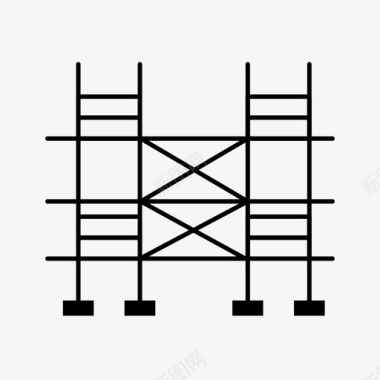 梯子矢量素材楼梯颜色行业图标