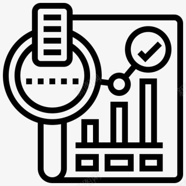 美元数据分析数据分析数据库管理15线性图标