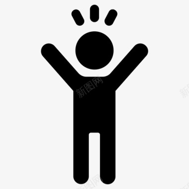 举手提问举手投降天哪图标