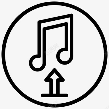 音乐内容创造者线性图标