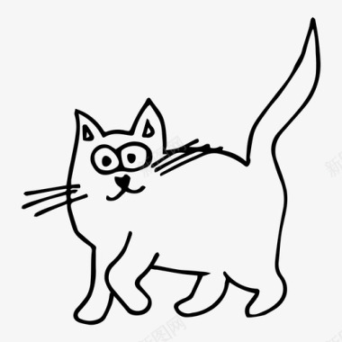 猫手绘小猫图标
