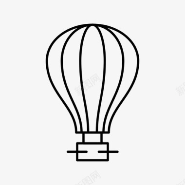 热气球降落伞矢量图标