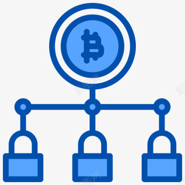区块区块链比特币161蓝色图标