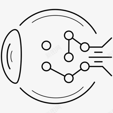 眼球人工智能视觉人工智能眼睛图标