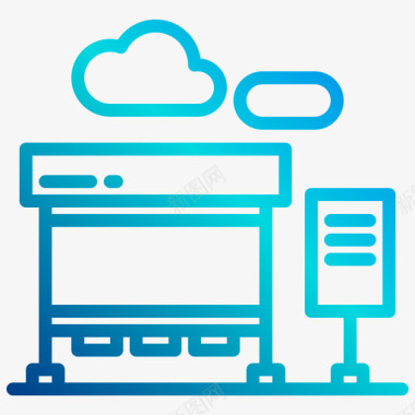 86城市公交车站直线坡度图标