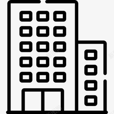 发散性建筑物城市建筑26线性图标