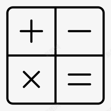 数学图标计算计算器教育图标