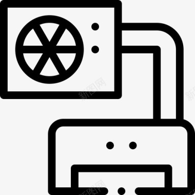 秋冬空调被空调空调7直线图标