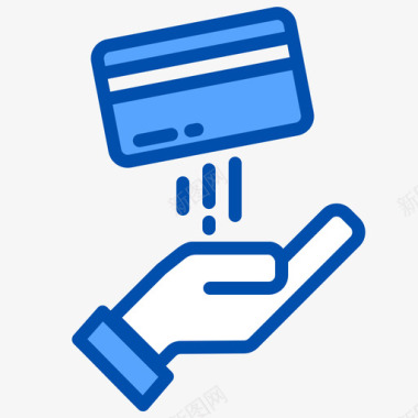 信用卡盗用信用卡电子商务216蓝色图标