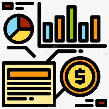 数据分析矢量图数据数据分析24线性颜色图标