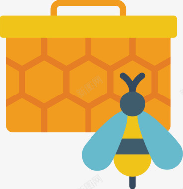 农业蜜蜂农业72扁平图标