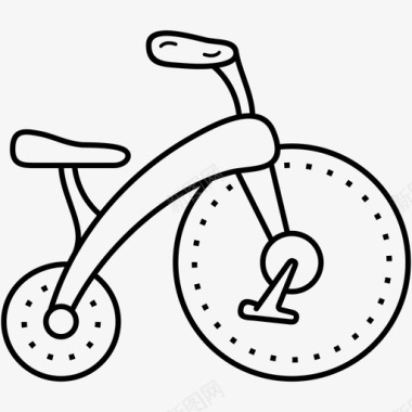 儿童自行车自行车复古图标
