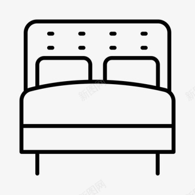 床卧室装饰图标