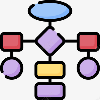 装修设计流程流程图设计思维93线颜色图标