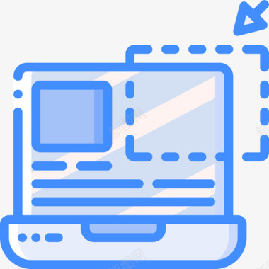 笔记本电脑ui概念2蓝色图标