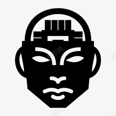 秋季风暴智力头脑头脑风暴图标
