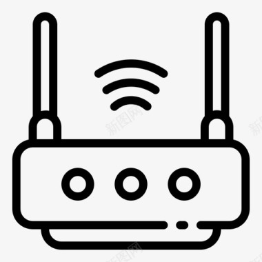 物联网wifi路由器数字技术物联网图标