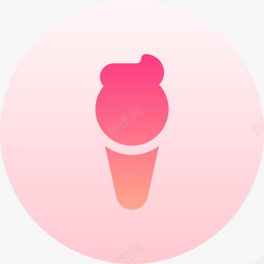 冰淇淋夏季167圆形图标