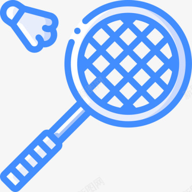 运动会展板羽毛球夏季运动会2蓝色图标